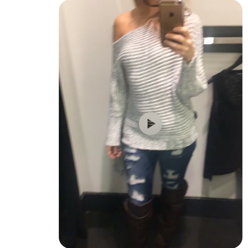Off the shoulder sweater